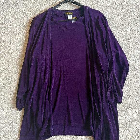 A Touch of Class Clothing Purple Top, Jacket, Pants set. (Plus Size) - Picture 2 of 6